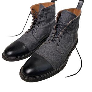 TAFT Jack Boot Mens Size 10.5 Gray and Black With Duster Bag Shoes EUC Sz 43